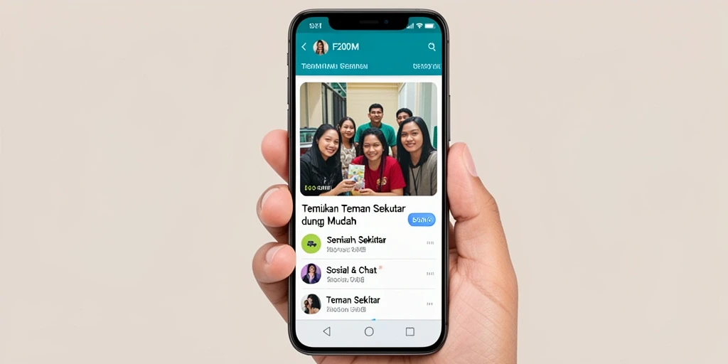 Antarmuka F200M yang interaktif dan menarik untuk menjalin pertemanan.