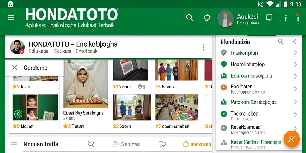 Antarmuka aplikasi HONDATOTO yang menarik dan informatif.