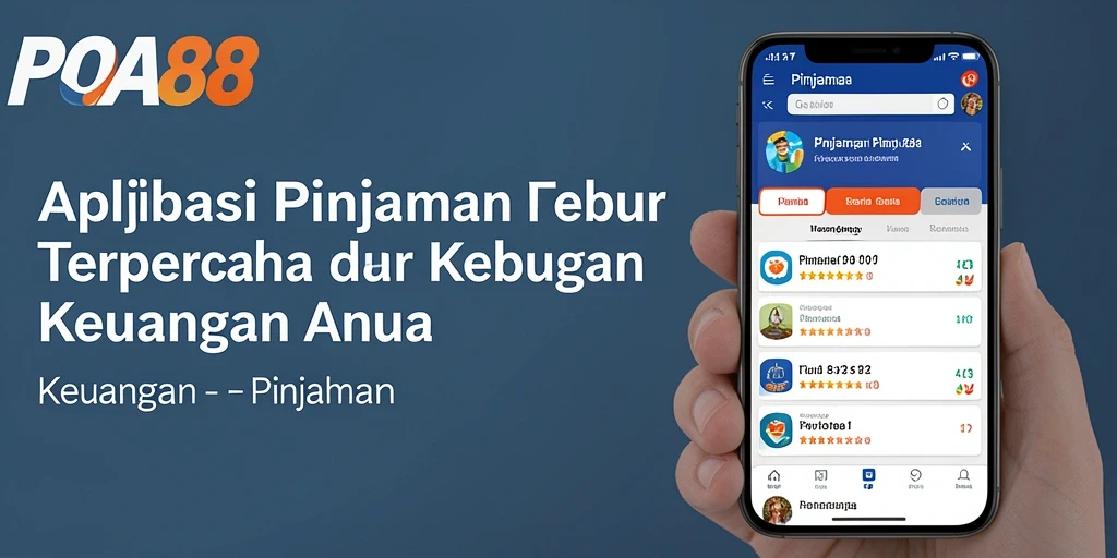 Screenshot utama aplikasi POA88 menampilkan antarmuka pinjaman yang sederhana dan fungsional.